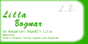 lilla bognar business card